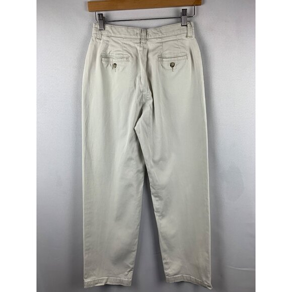 Lee Womens Cotton Blend White Straight Leg Pants Size 4P - Picture 4 of 6